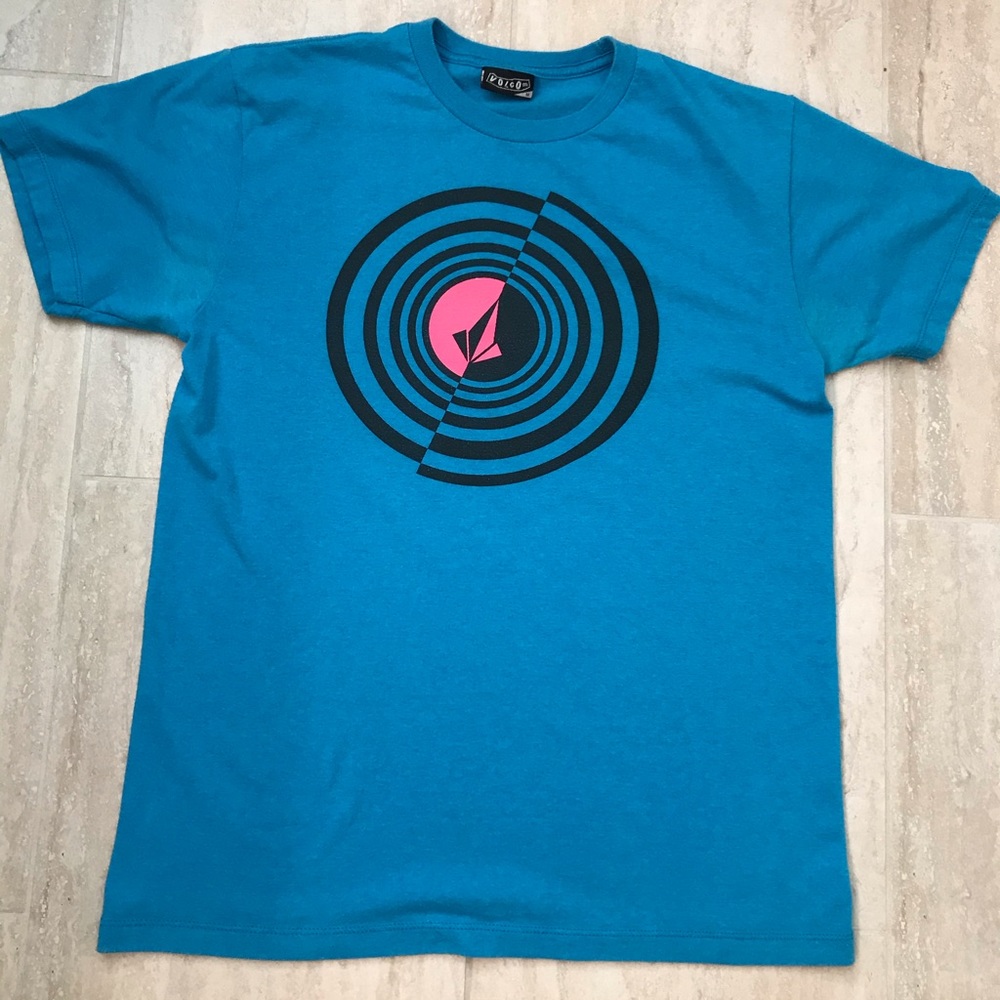 Bright blue Volcom T shirt. Size Medium